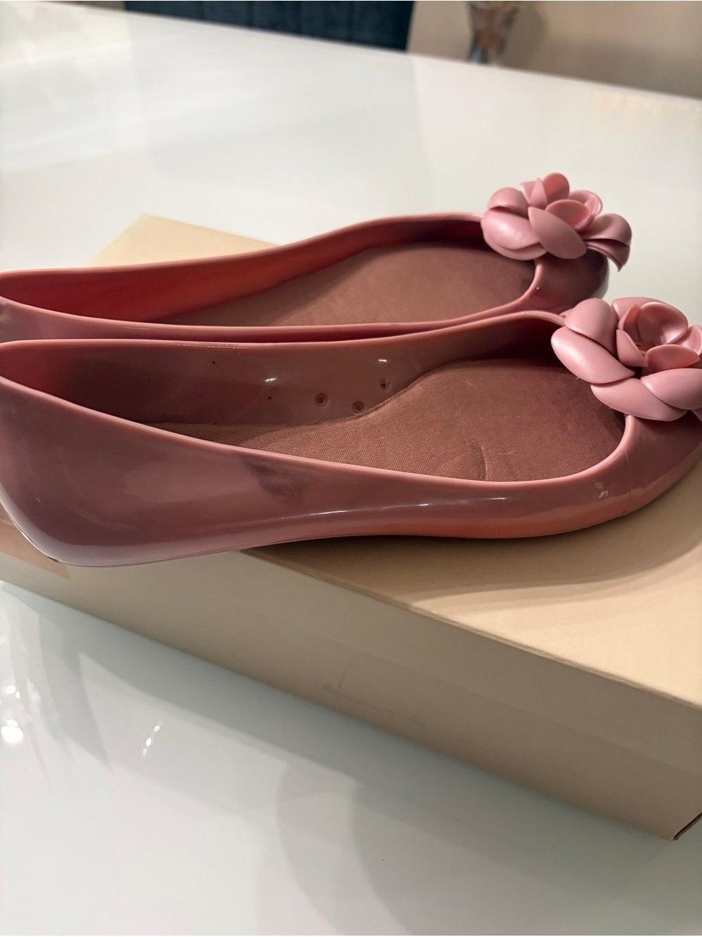 kate spade Pink Floral Jelly Ballet Flats 9 - Picture 8 of 8